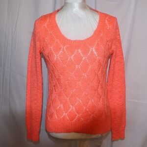 Charlotte Russe Knit Sweater, Size Small Women, Mango/Peach/Sherbet
